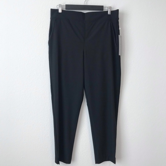 New! EZY WEAR by CH1 Pull On Slim Straight Leg Black Trousers Joggers Pants - Picture 2 of 11